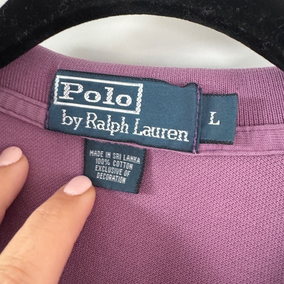 Polo Ralph Lauren Purple Polo Shirt - Size Large Great Condition with Minor Wear - Picture 2 of 6